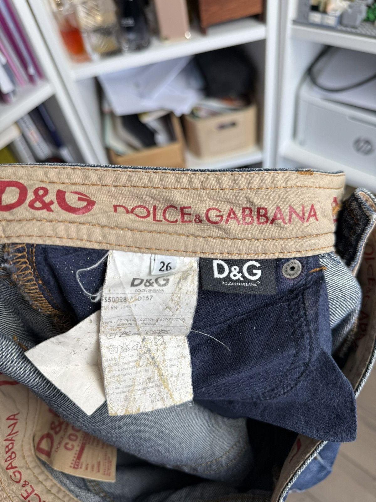 Designer × Dolce & Gabbana Vintage y2k Dolce & Gabbana flared denim pants 26 avantgarde Size 26" / US 2 / IT 38 - 10 Thumbnail