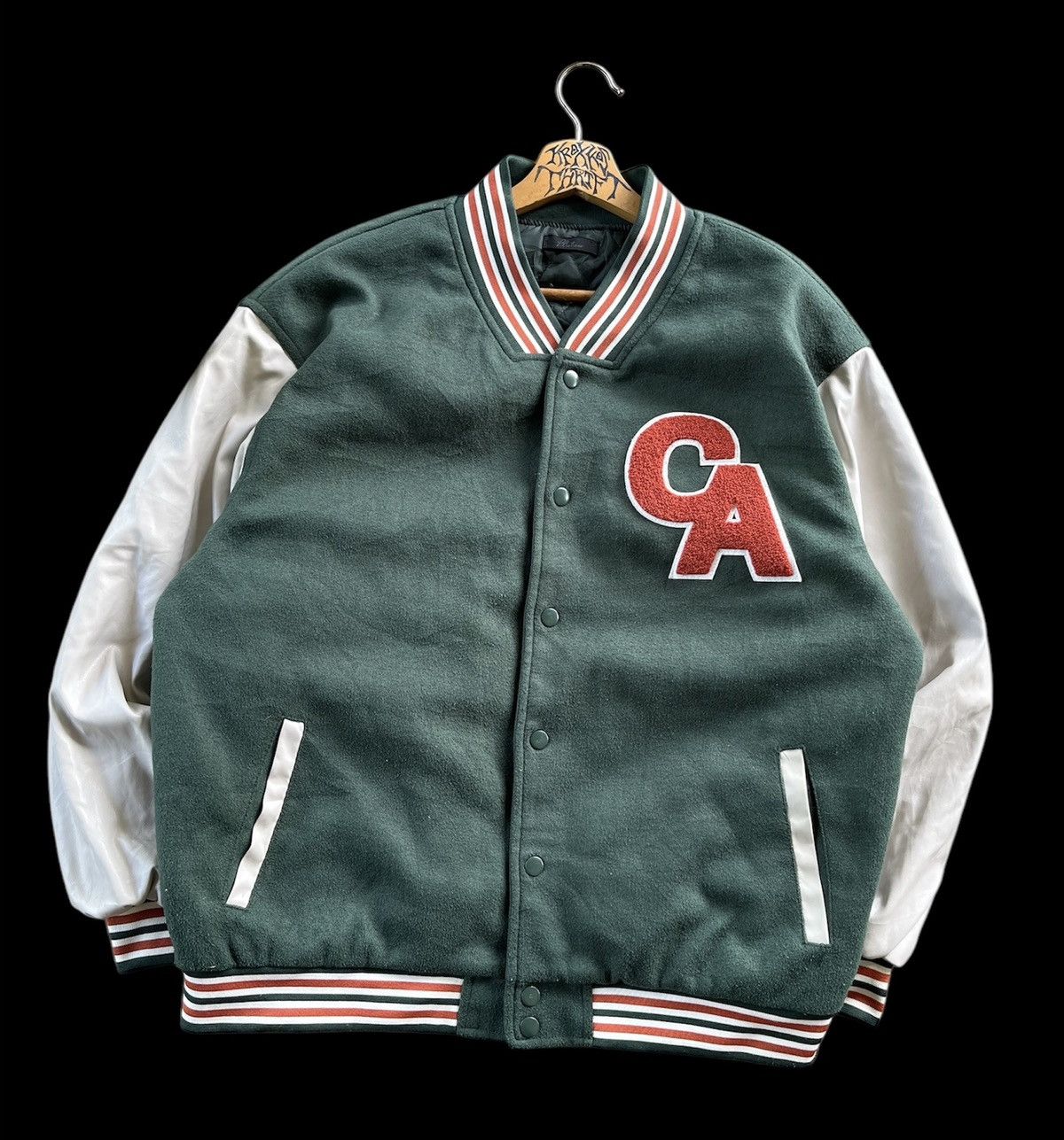 Japanese Brand CA VELVET LOGO VARSITY JACKET Size US L / EU 52-54 / 3 - 1 Thumbnail