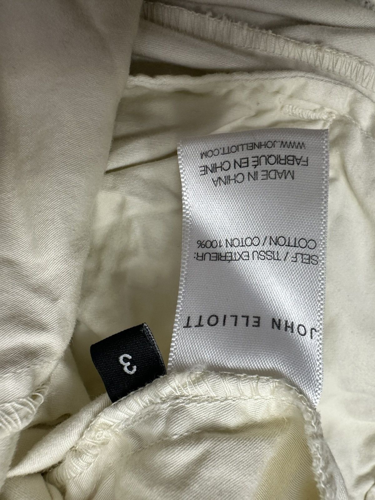John Elliott Back Sateen cargo pants cream white
