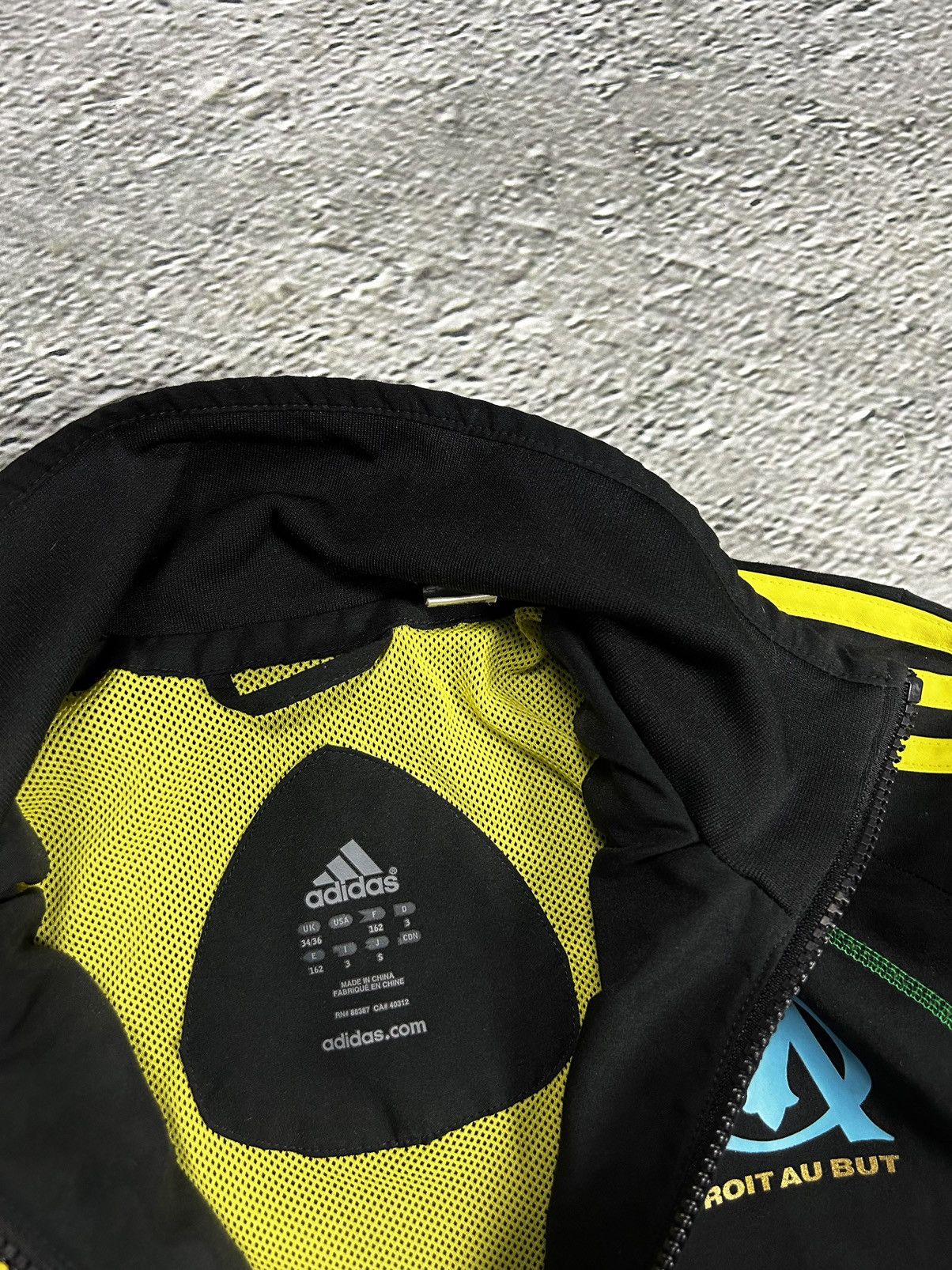 Adidas × Vintage Olympique Marseille Adidas track jacket Rasta vintage black Size US S / EU 44-46 / 1 - 2 Thumbnail