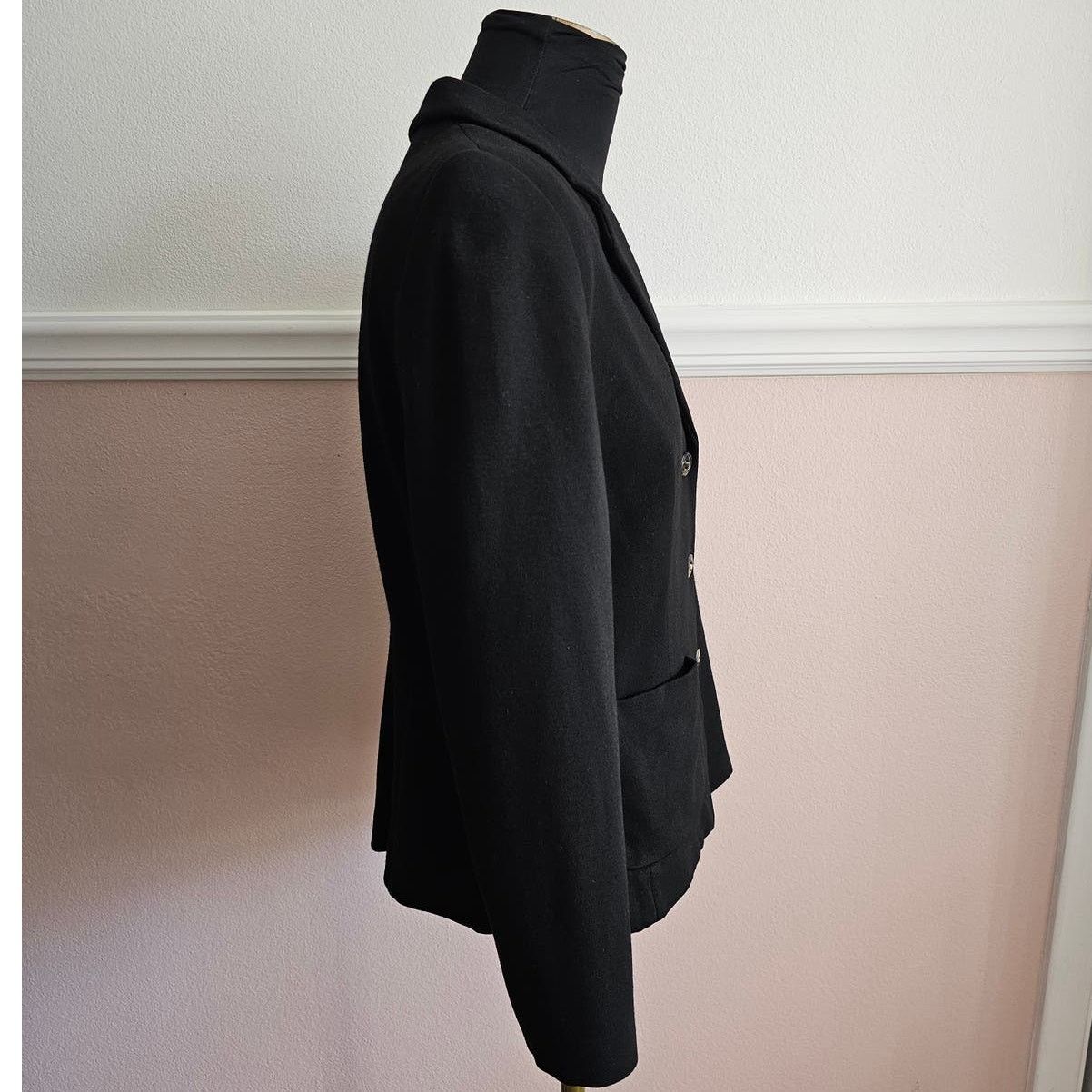 Escada ESCADA Women's Knit 3 Button Stretch Jersey Blazer Jacket 40 Size M / US 6-8 / IT 42-44 - 4 Thumbnail