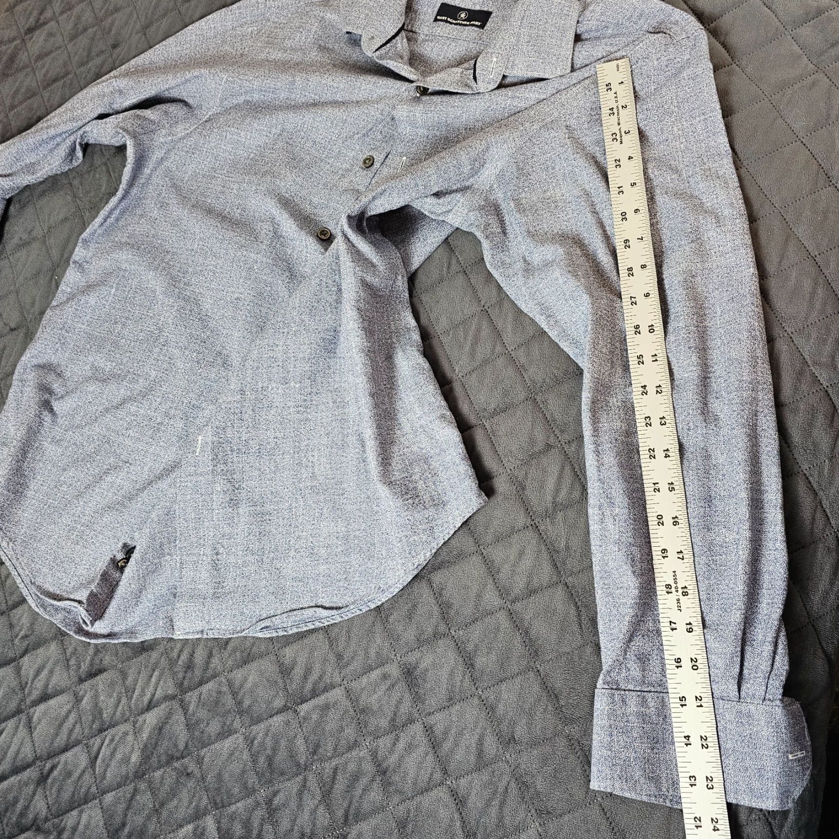 Hart Schaffner Marx Hart Schaffner Marx Button Up Shirt Men's Large Blue Long Sleeve Heather Casual Button-Up Collared Shirt Size L Vintage No Size US L / EU 52-54 / 3 - 6 Thumbnail