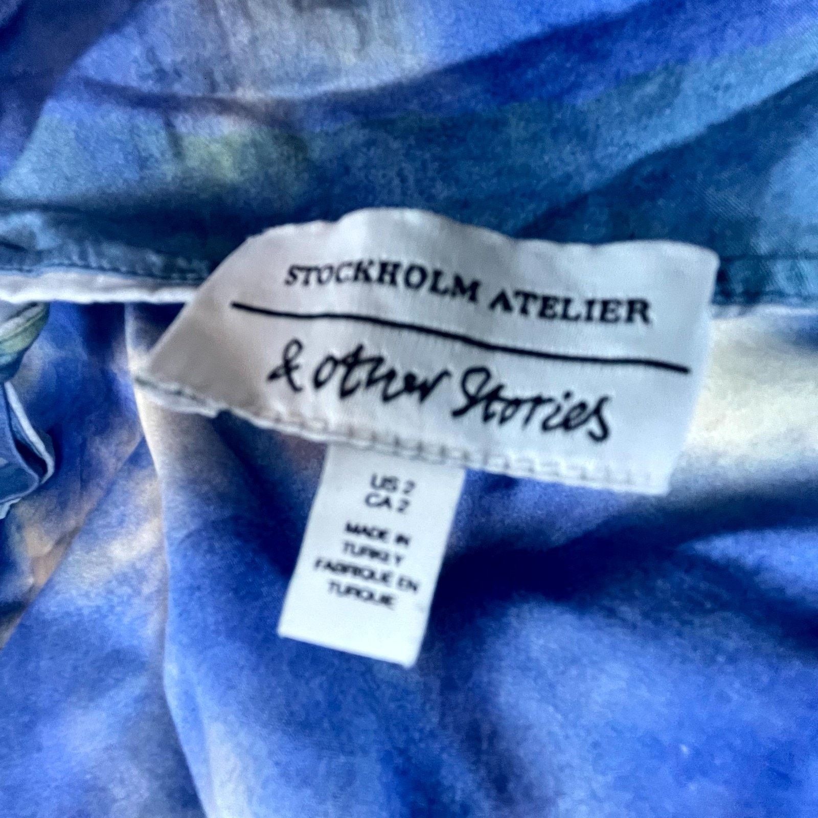 & Other Stories & Other Stories Bandana Crop Top Womens 2 Blue Handkerchief Size XS / US 0-2 / IT 36-38 - 5 Thumbnail