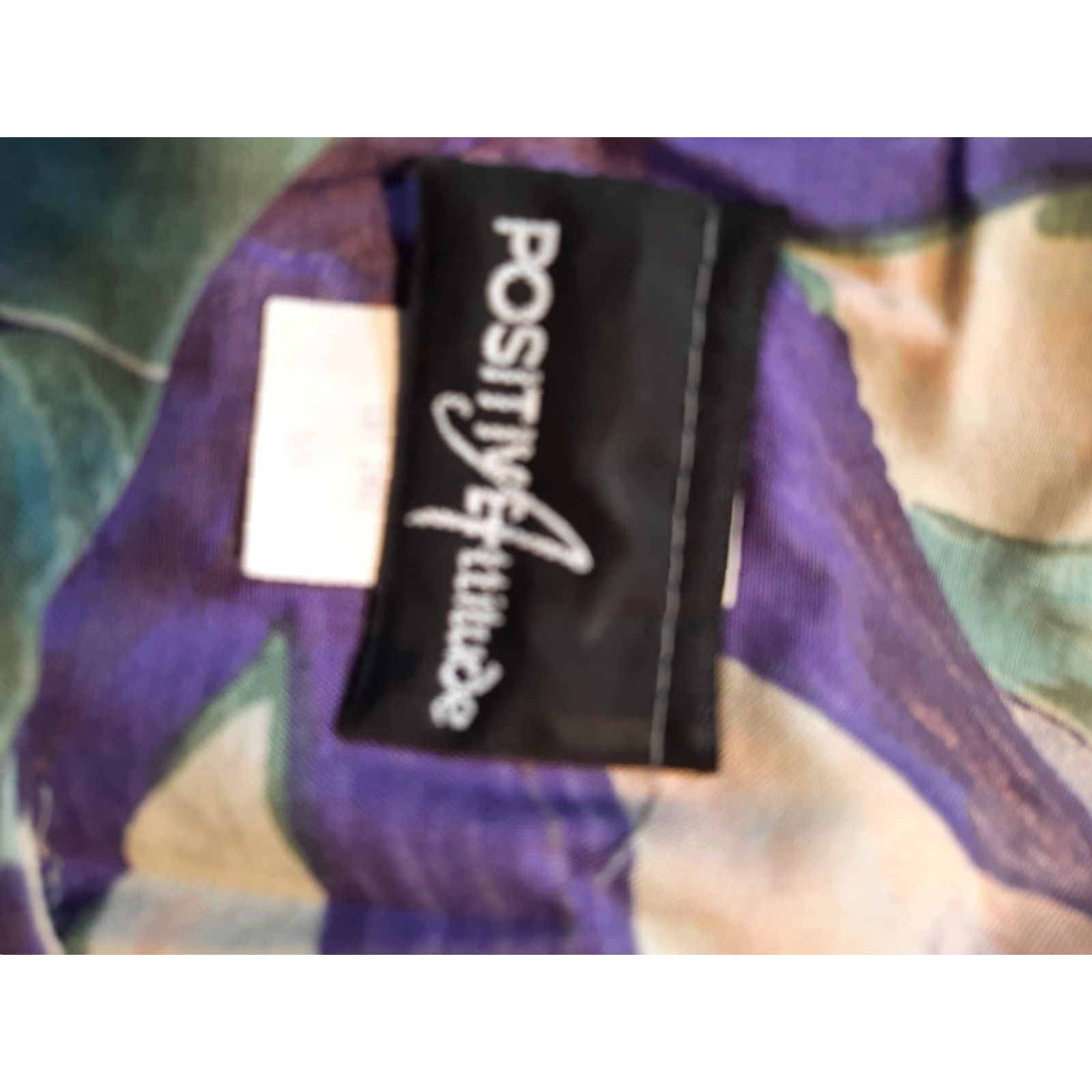 Vintage VINTAGE Positive Attitude Long Dress Blue Purple Short Sleeve Button Down SZ 5/6 Size 27" / US 4 / IT 40 - 3 Thumbnail