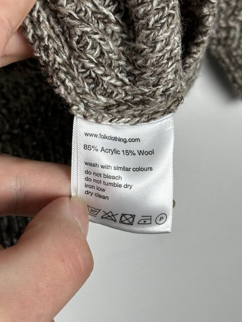 Designer × Folk Folk Wool Blend Heavy Knitted Raglan Sweater Size L Size US L / EU 52-54 / 3 - 10 Thumbnail