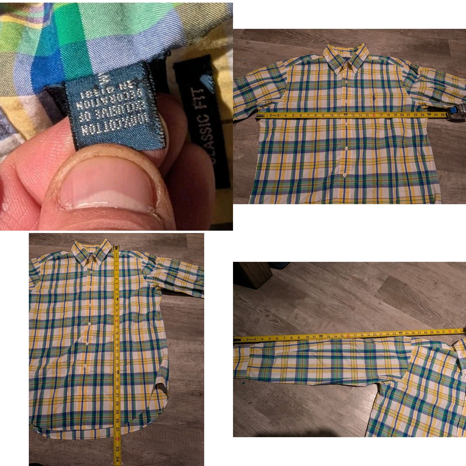 Polo Ralph Lauren VINTAGE Polo Ralph Lauren Plaid Button-Up Shirt Mens Classic Fit Size L Yellow Blue Retro 90s Size US L / EU 52-54 / 3 - 8 Thumbnail