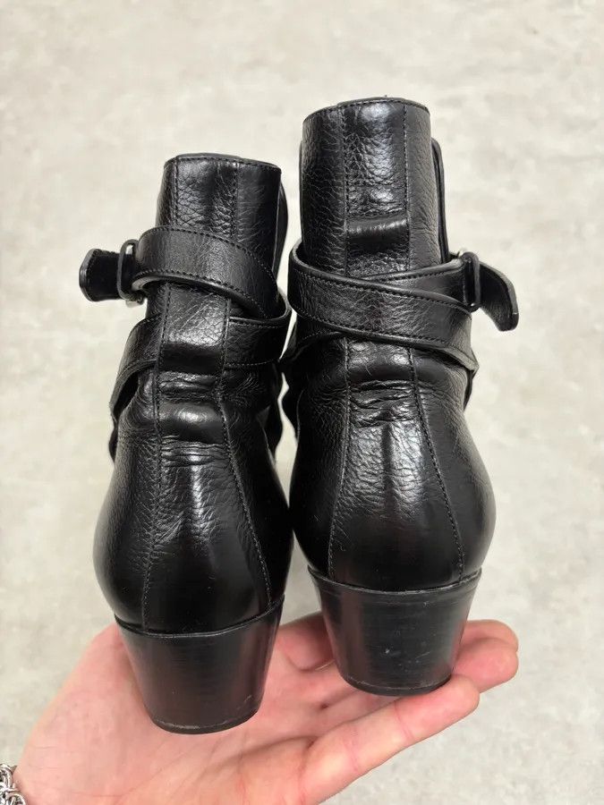 Saint Laurent Paris Saint Laurent Black Rock Leather Ankle Boots Size US 5.5 / EU 38 - 5 Thumbnail