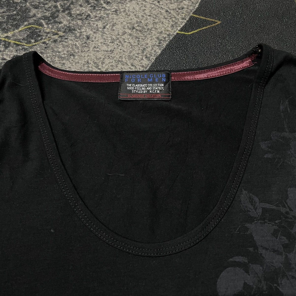 If Six Was Nine × Japanese Brand × Share Spirit Homme 💥NCFM💥- Nicole Club For Men Smoke Poem Longsleve Tees Size US M / EU 48-50 / 2 - 4 Thumbnail