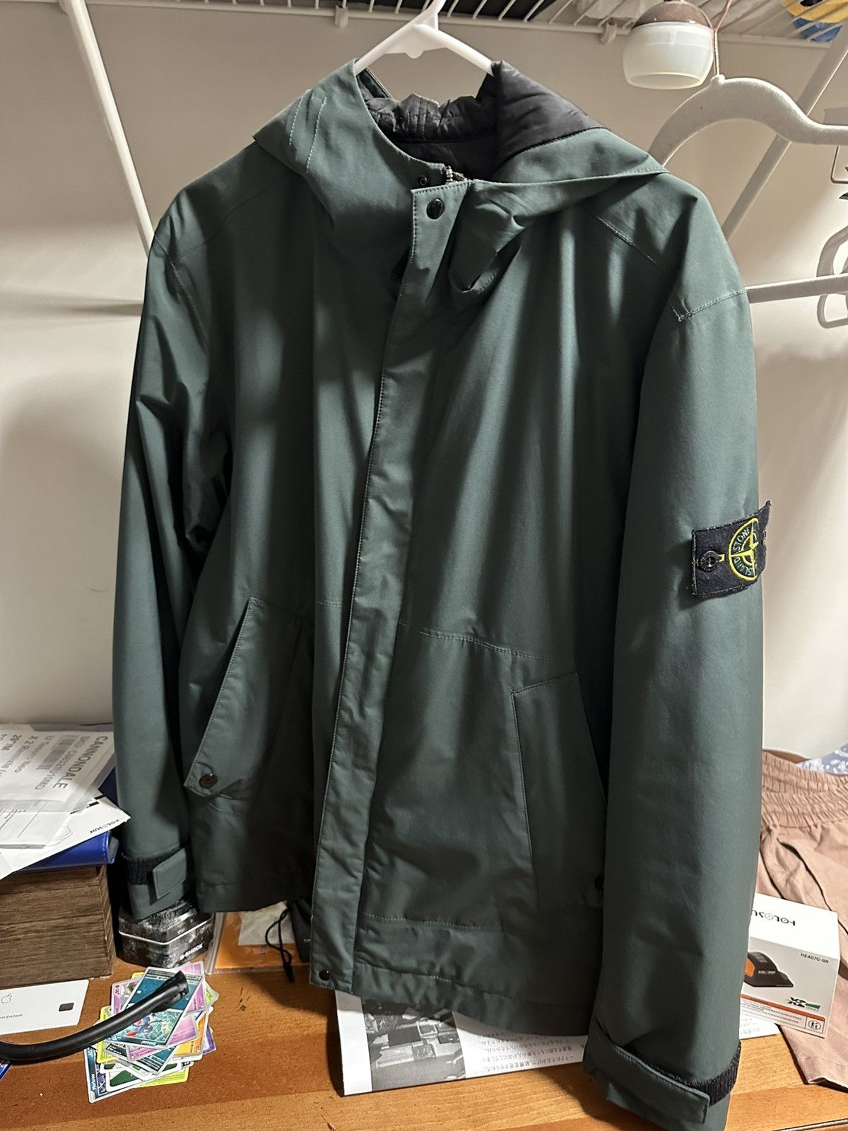 Stone Island Stone island insulated Goretex Rain jacket Bottle green Size US M / EU 48-50 / 2 - 2 Thumbnail