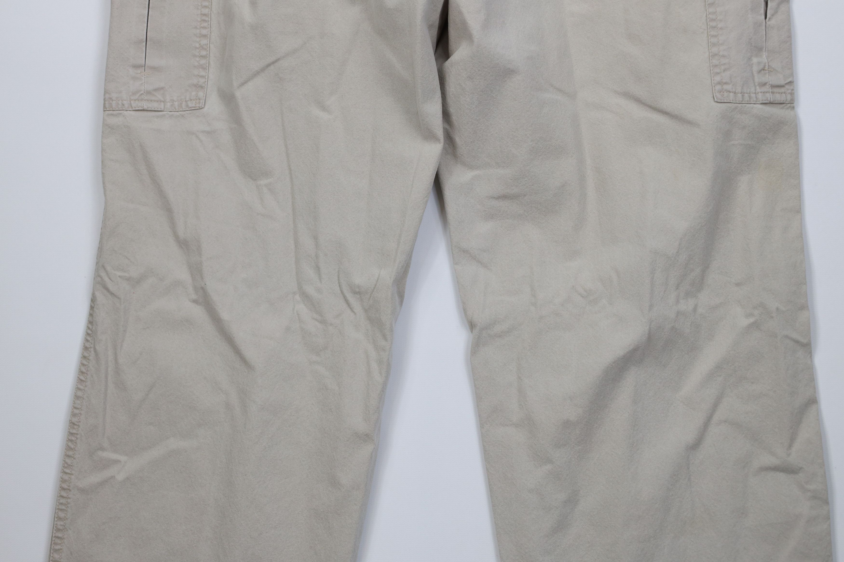 L.L. Bean Vintage 90s LL Bean Tropic Weight Wide Leg Cargo Pants Size US 33 - 13 Thumbnail