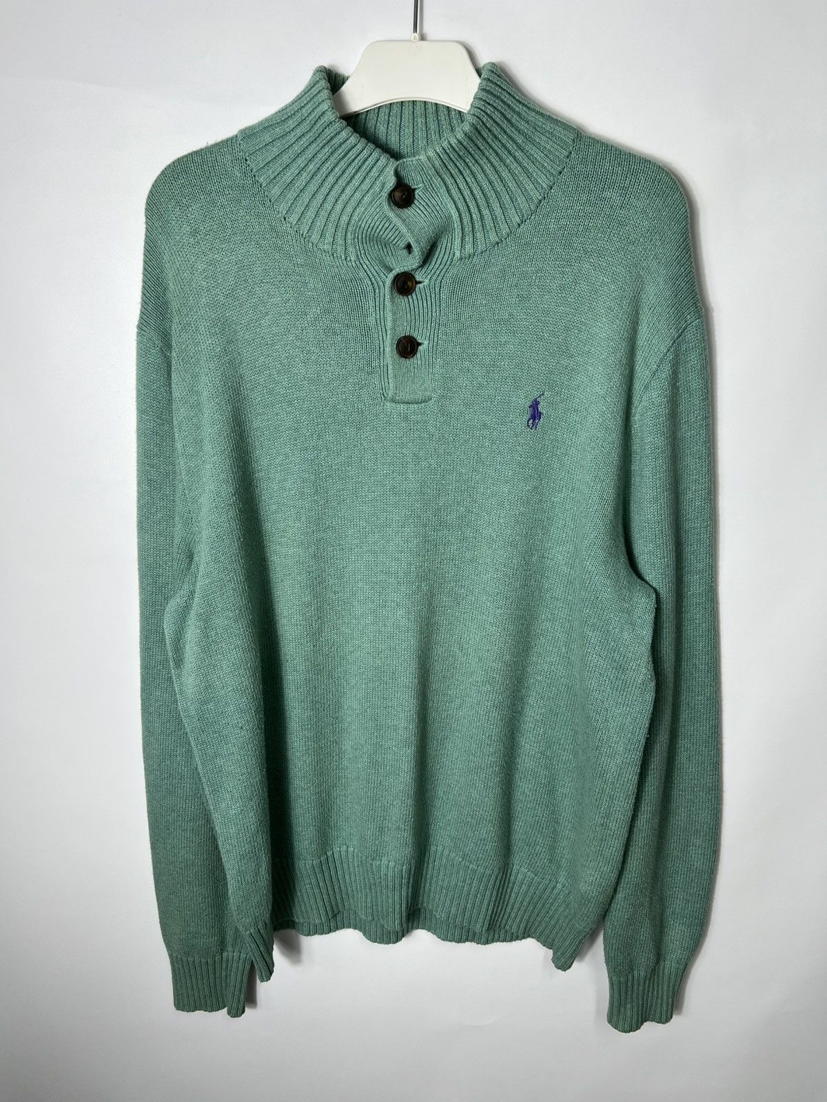 Polo Ralph Lauren Vintage designer Polo Ralph Lauren 3 Button Pullover Sweater Size US L / EU 52-54 / 3 - 1 Thumbnail