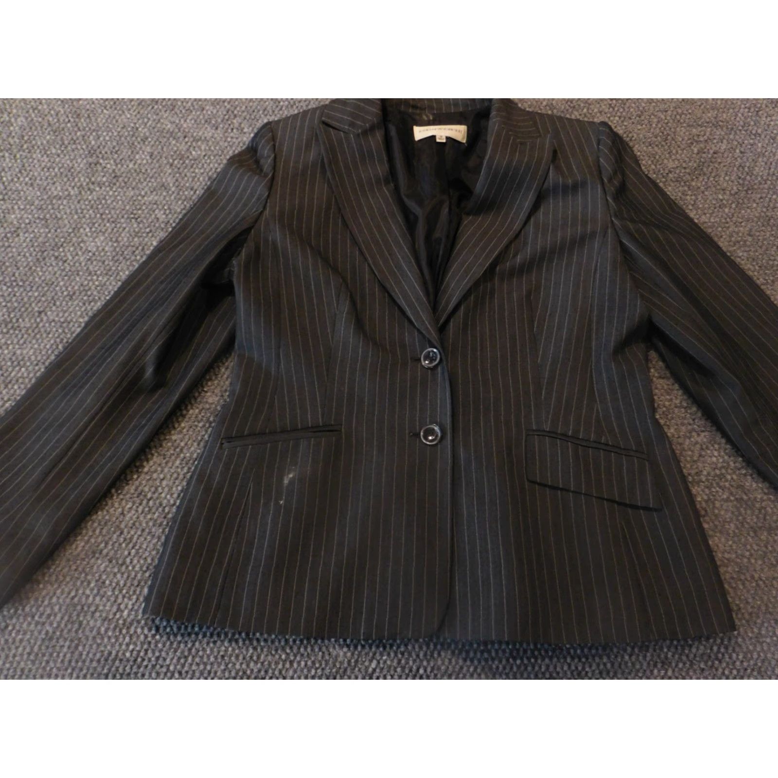 Jones New York **Jones New York Gray Women's Mid-Length 14 Stripe Blazer** User: Jones New York Gray Women's Mid-Length 14 Stripe Blazer Size XL / US 12-14 / IT 48-50 - 2 Thumbnail