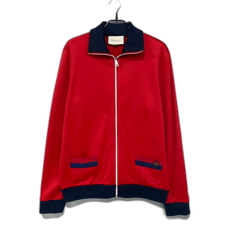 Gucci Gucci Red Zip Jacket with Bee Logo-2506 Size US L / EU 52-54 / 3 - 1 Thumbnail