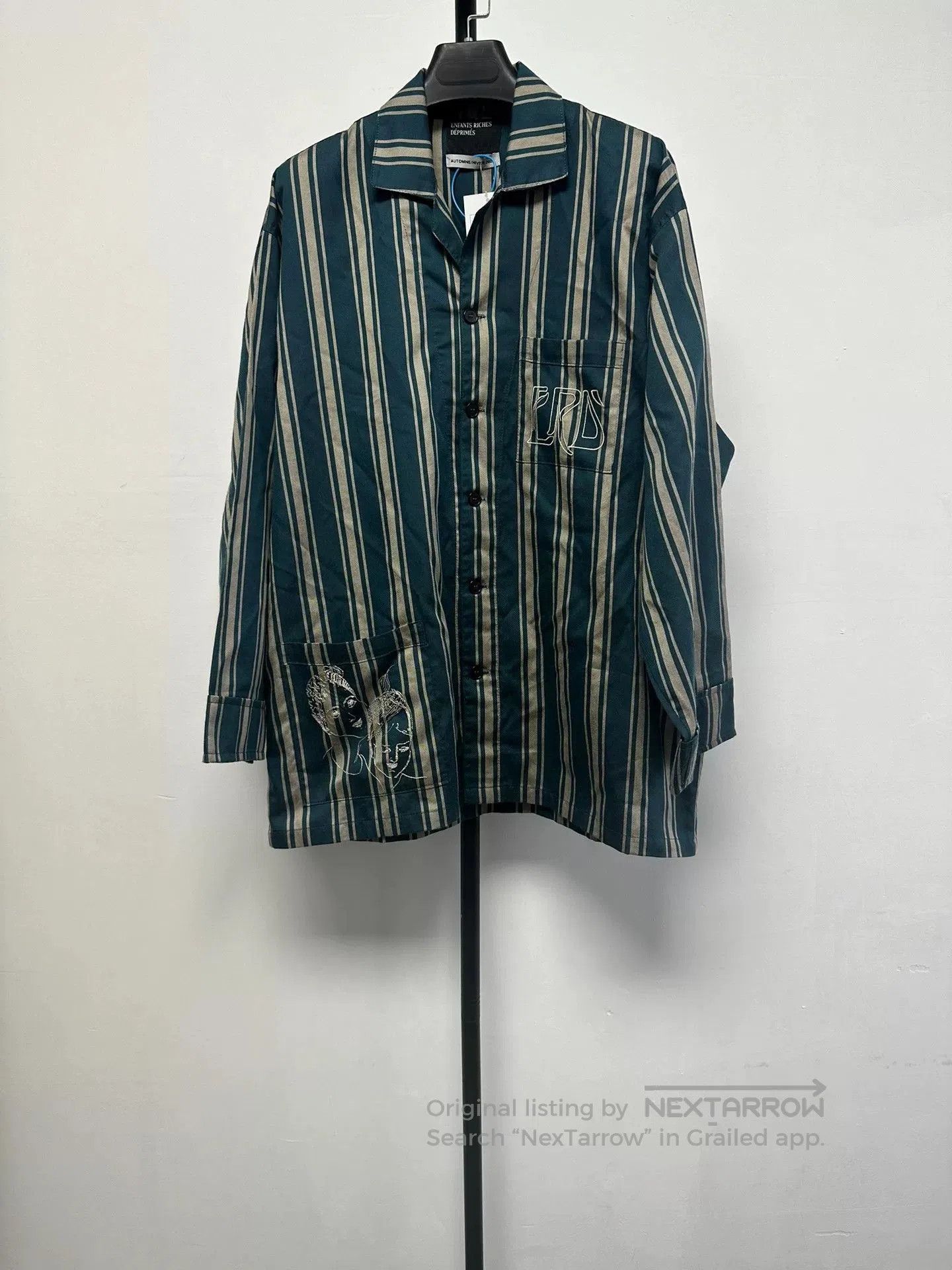 Enfants Riches Deprimes ENFANTSRICHESDEPRIMES Striped Collared Shirt. Size US L / EU 52-54 / 3 - 1 Thumbnail
