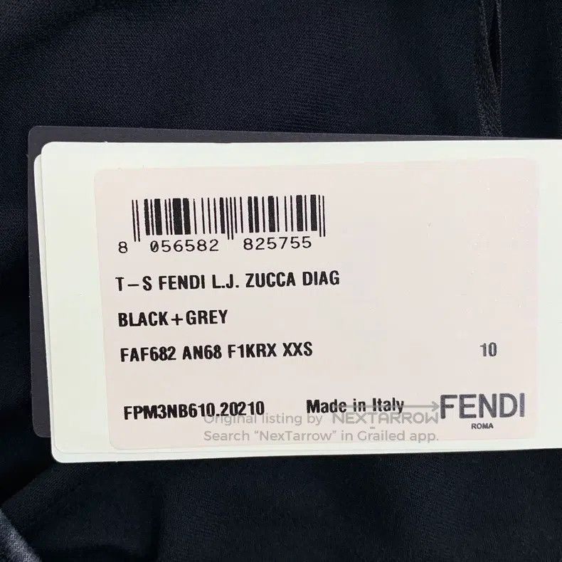 Fendi Fendi Black logo letter combination cotton round neck shor Size US XXS / EU 40 - 8 Thumbnail