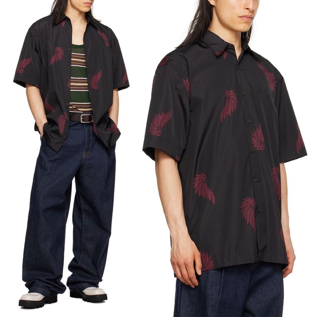 Dries Van Noten DIRES VAN NOTEN 2023SS Feather Pattern Shirt Size US L / EU 52-54 / 3 - 4 Thumbnail
