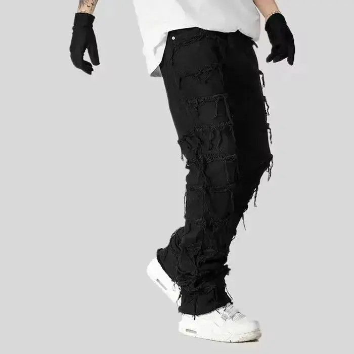 Japanese Brand Black Color Straight Y2K Grunge Jeans Pants Size US 30 / EU 46 - 4 Thumbnail