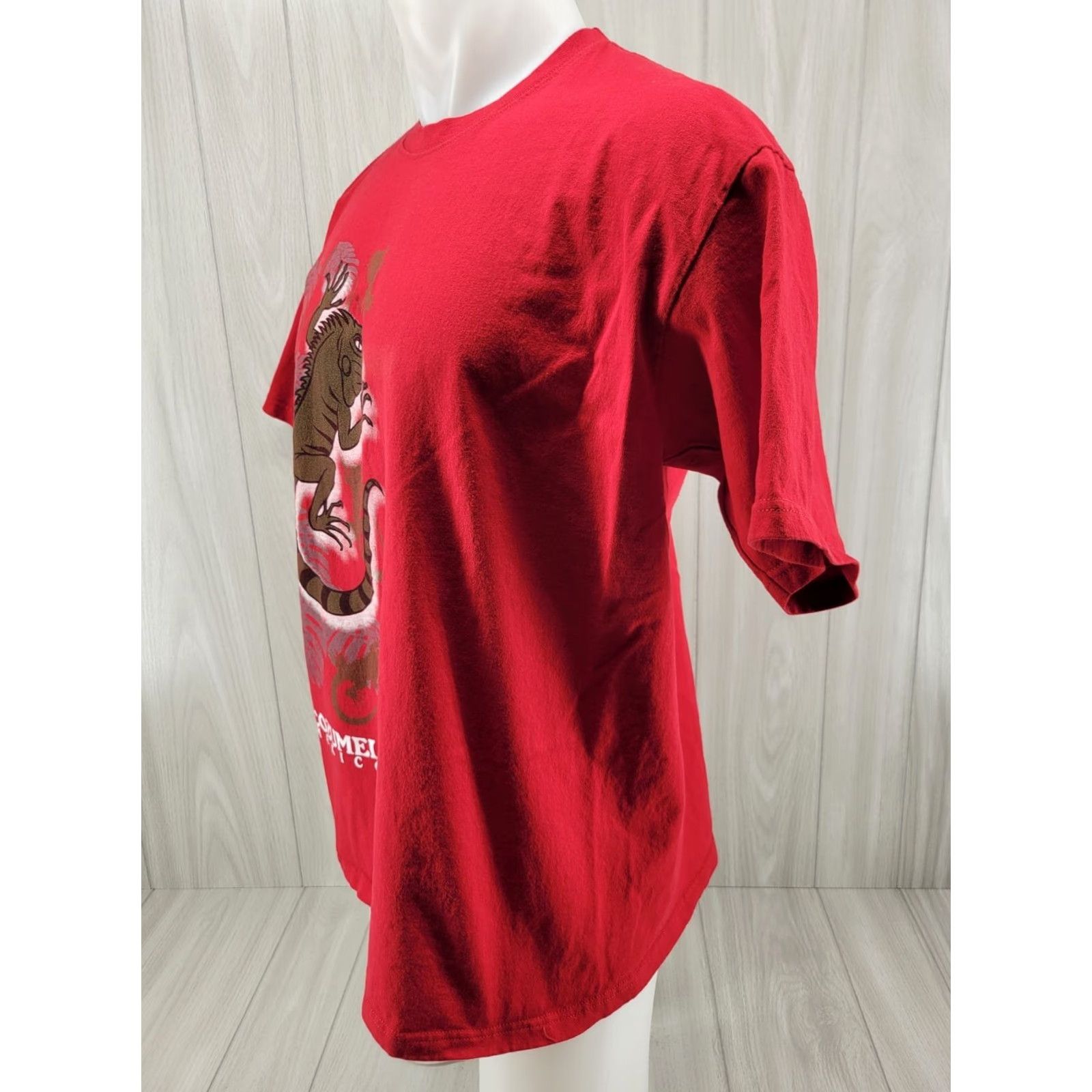 Vintage BYE Iguana T Shirt Men’s Size XL Red Cotton Crew Neck Short Sleeve Mexico Cozumel Nature Vintage: No Size US XL / EU 56 / 4 - 3 Thumbnail
