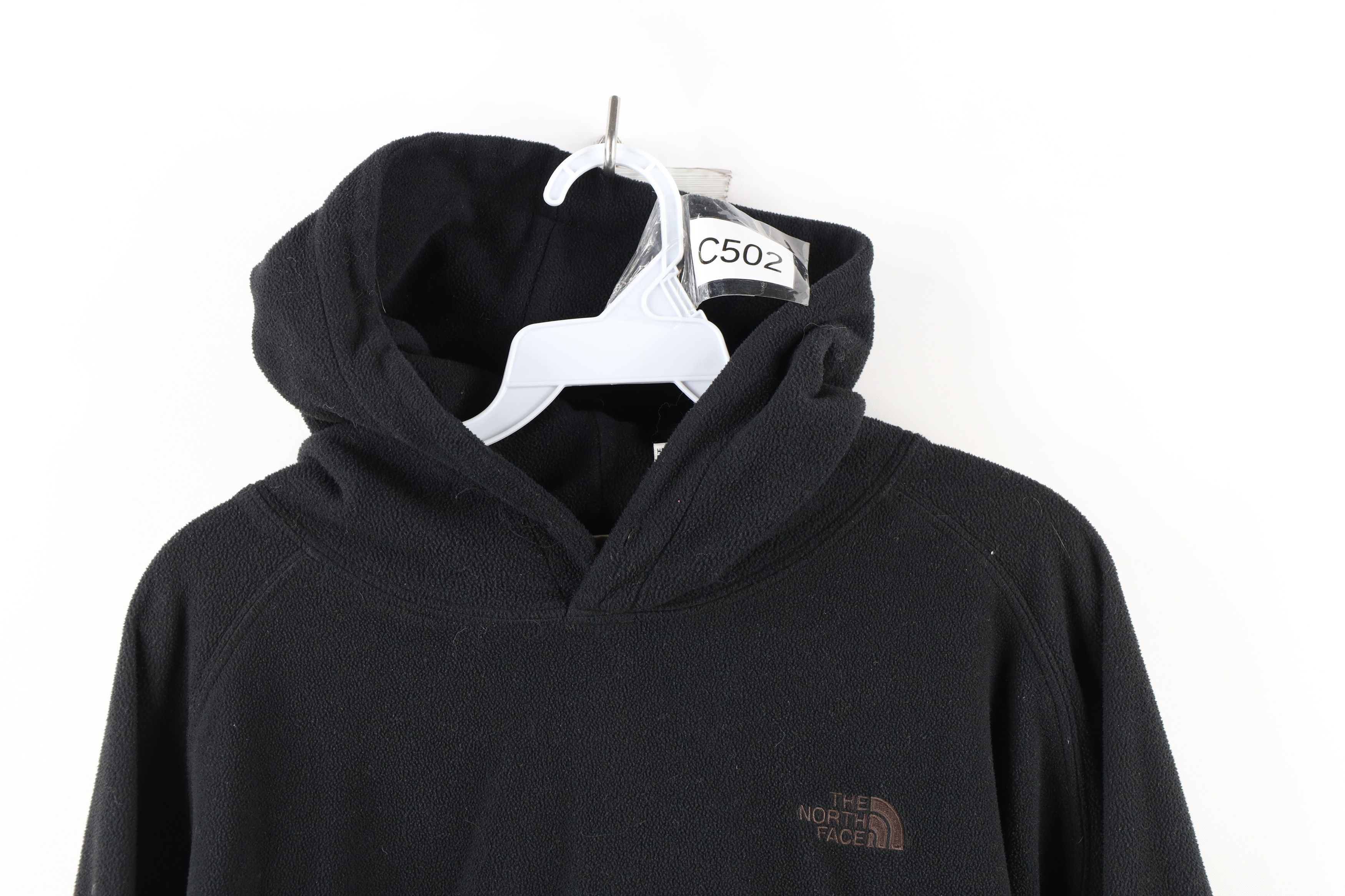 The North Face × Vintage Vintage 90s The North Face Spell Out Fleece Hoodie Black USA Size US L / EU 52-54 / 3 - 2 Thumbnail