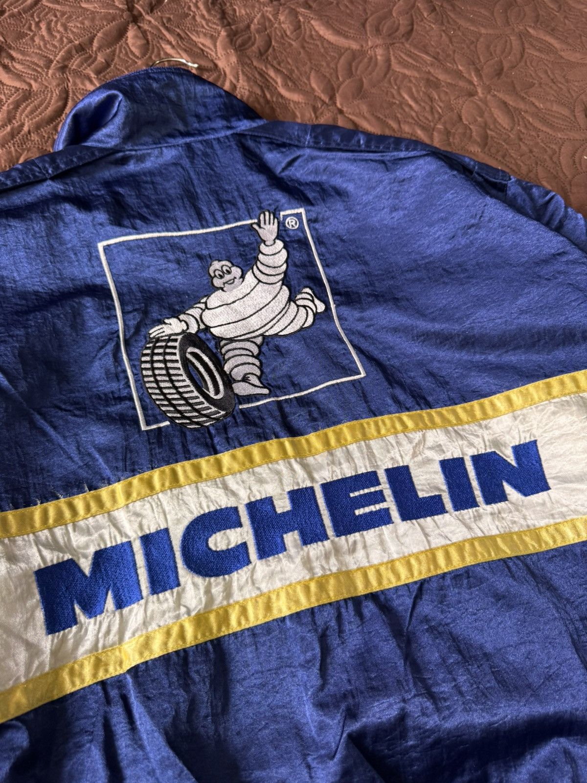 If Six Was Nine vintage Michelin racing jacket nylon bomber design 1990s Size US L / EU 52-54 / 3 - 11 Thumbnail