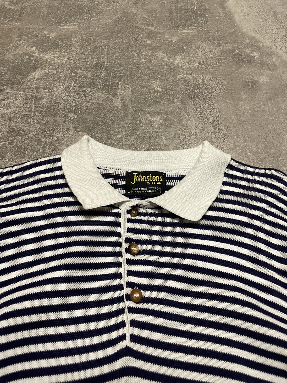 Johnstons Of Elgin Vintage Johnstons Of Elgin Striped Knit Sweater Size US L / EU 52-54 / 3 - 7 Thumbnail