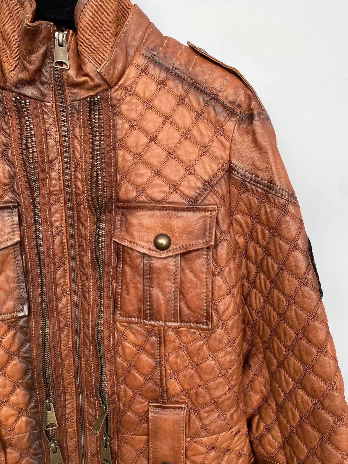 Other Don Vanquisher- Multi Zip Quilted Leather Jacket Size US S / EU 44-46 / 1 - 4 Thumbnail