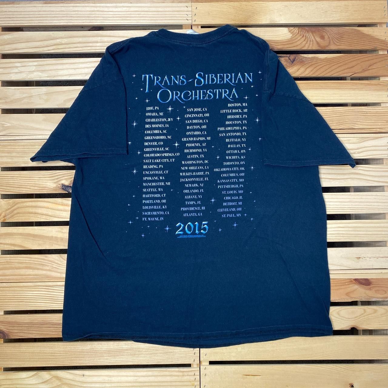 Gildan Trans-Siberian Orchestra 2015 Faded Black Band Tee Size XL Size US XL / EU 56 / 4 - 2 Thumbnail