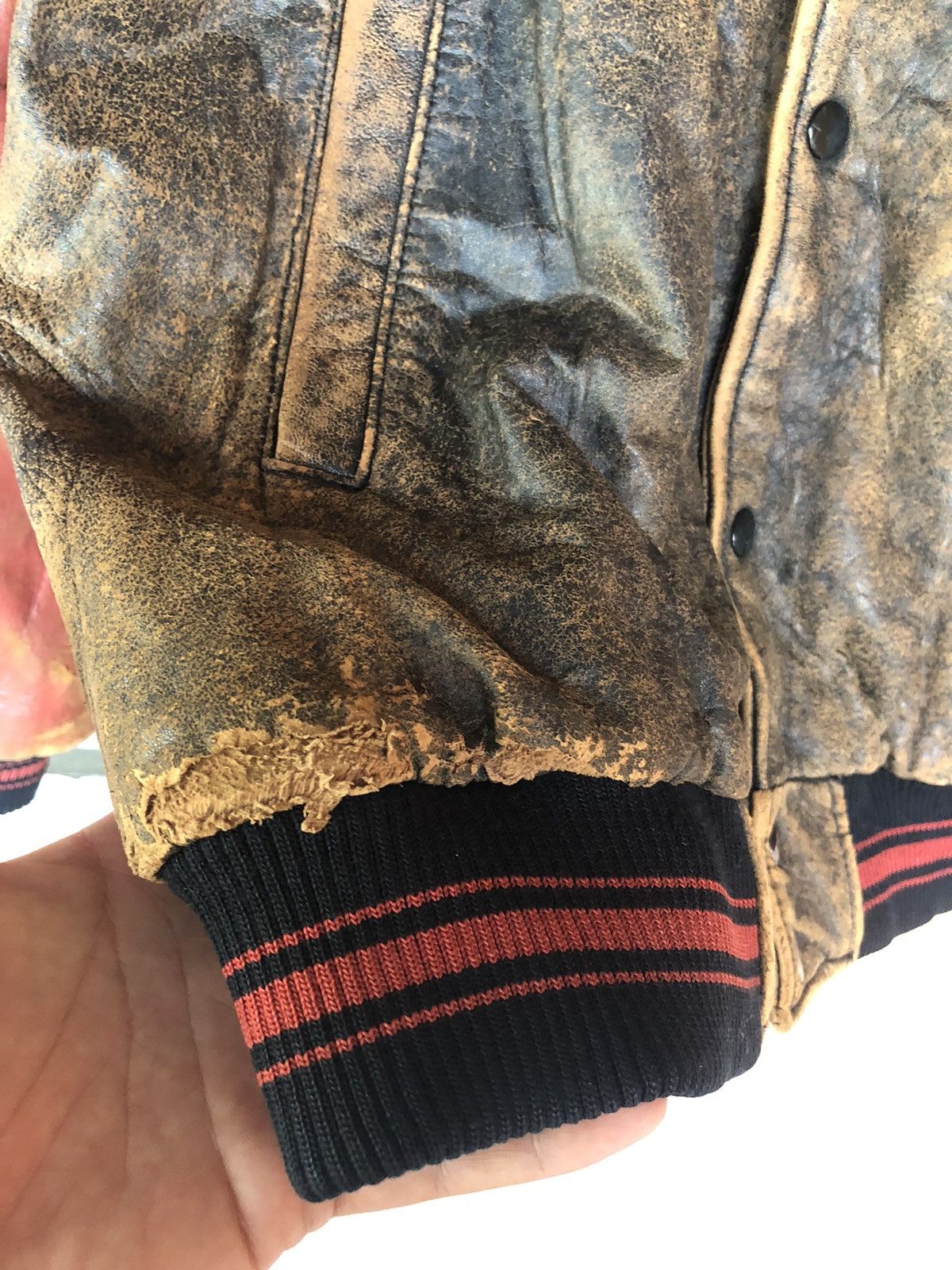 Leather Vintage Honey’s Dream Motorcycles Leather Distressed Jacket Size US L / EU 52-54 / 3 - 5 Thumbnail