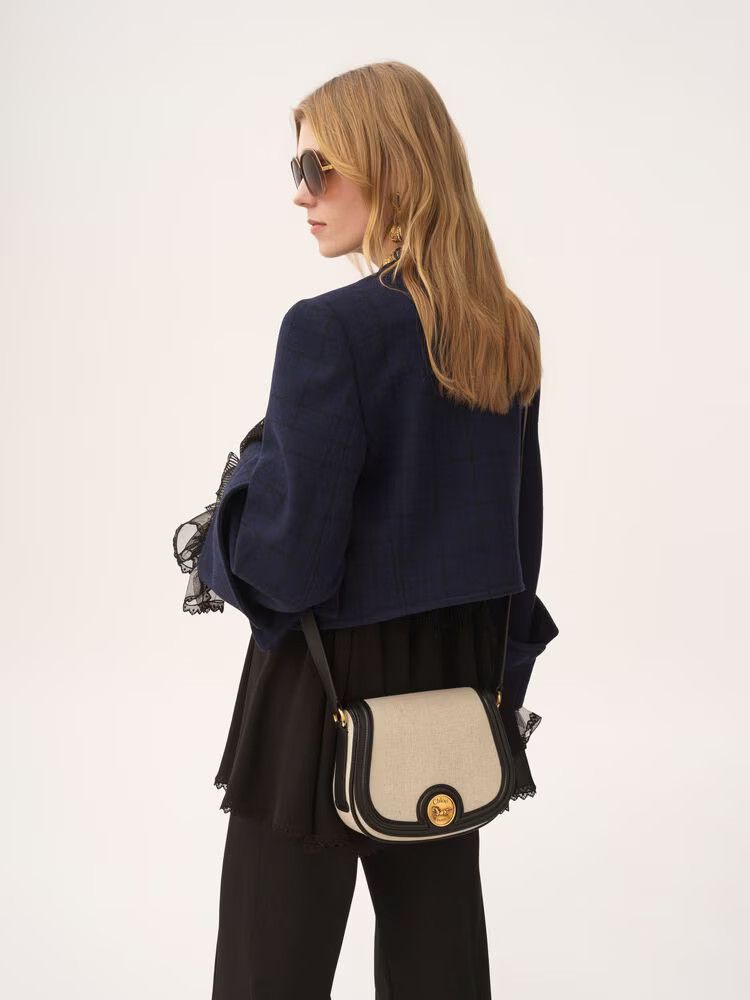 Chloe o1loc1c10226 Size: OS / Horse Medal Medium Bag Black/Beige Size ONE SIZE - 2 Thumbnail
