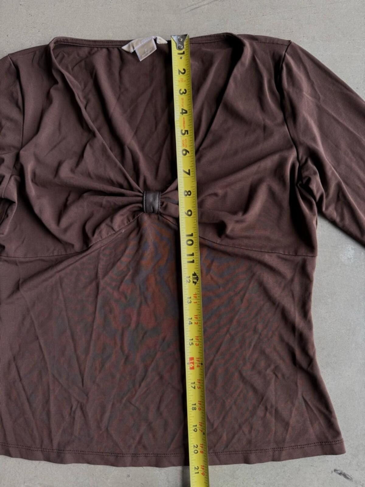 Michael Kors Michael Kors / Knot Front Top / Brown Size M / US 6-8 / IT 42-44 - 3 Thumbnail