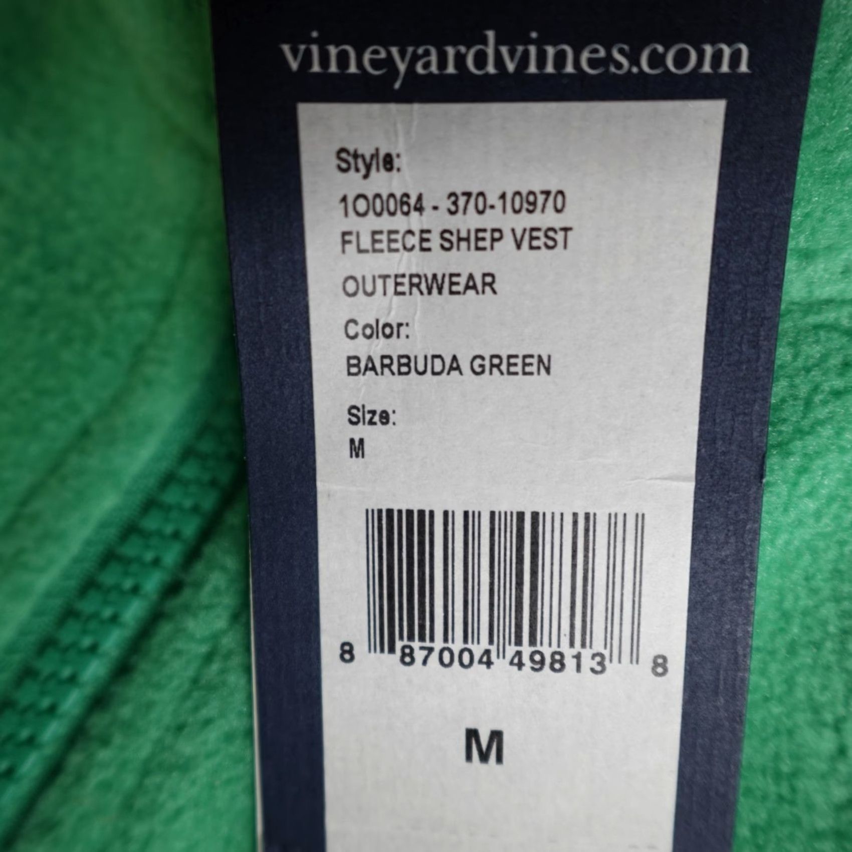 Vineyard Vines Vineyard Vines Mens Jacket Medium Blue Green Fleece Vest Solid NEW Size US M / EU 48-50 / 2 - 7 Thumbnail