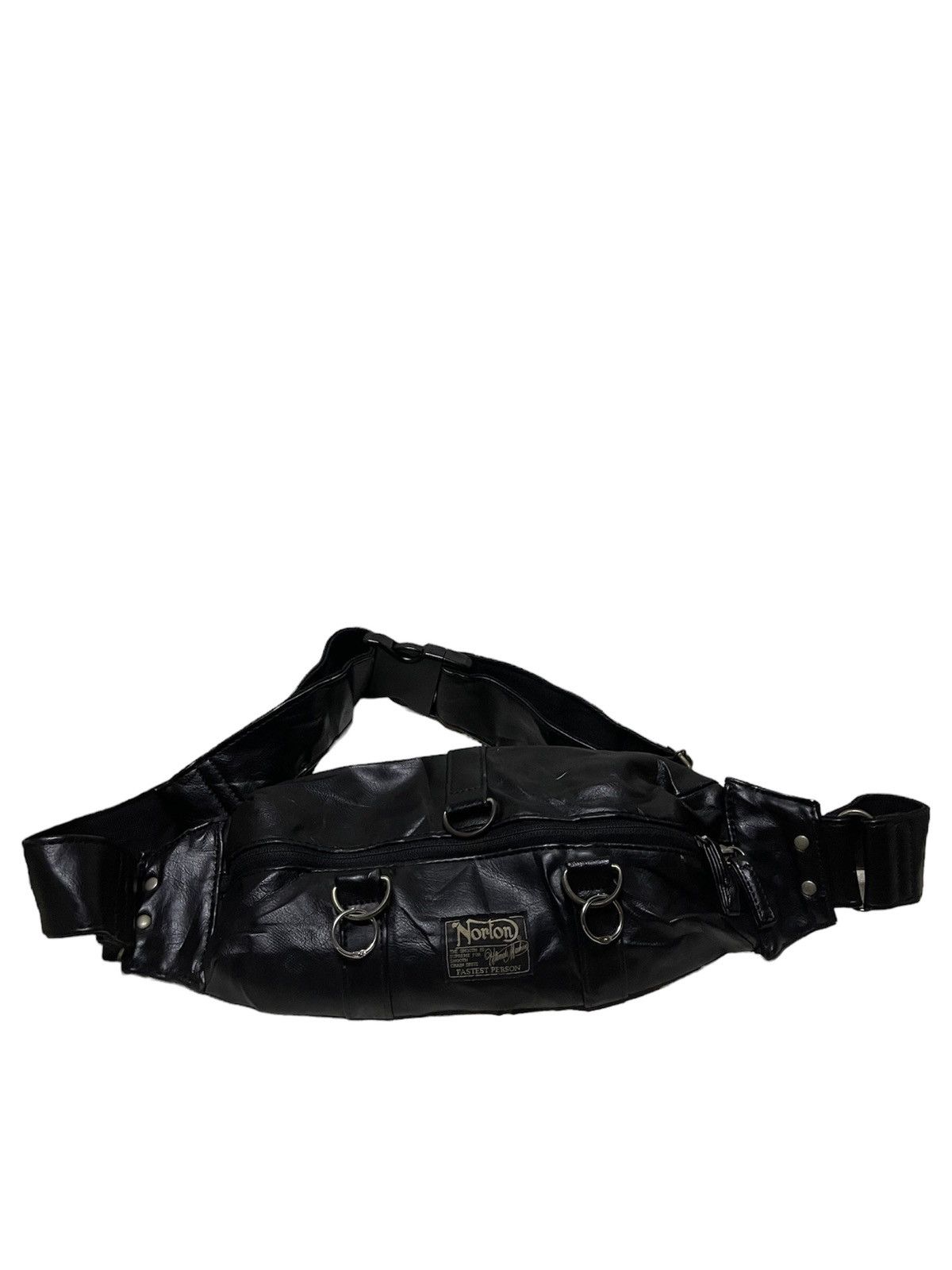 Japanese Brand × Norton BLACK BONDAGE CROSS BODY POUCH BAG NORTON ENGLAND Size ONE SIZE - 3 Thumbnail