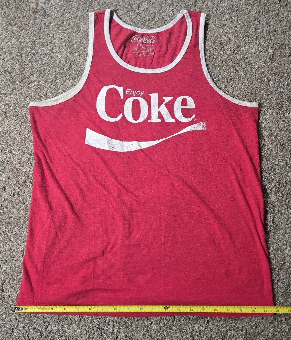 Coca Cola Red And White Coca Cola Tank Top ****See Measurements**** Size ONE SIZE - 7 Thumbnail