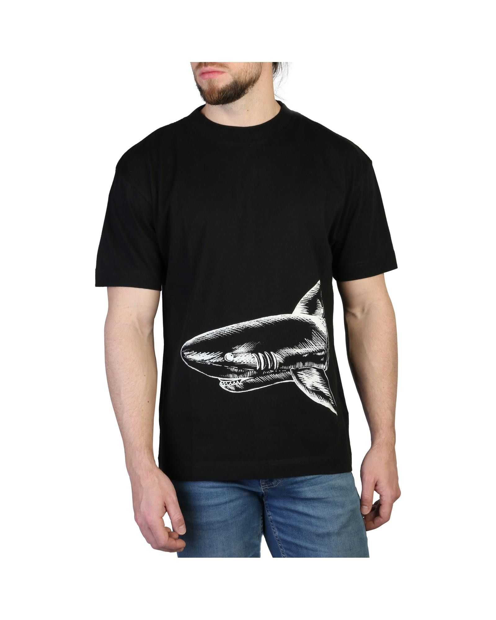 Image of Palm Angels Cotton Logo Print T-Shirt in Black, Men's (Size XS)