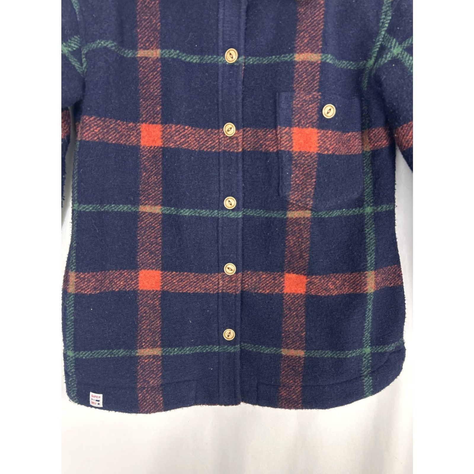 Superdry Superdry The Co Lamber Plaid Wool Polyester Jacket Women's 4 Blue Red Green중 Size S / US 4 / IT 40 - 5 Thumbnail