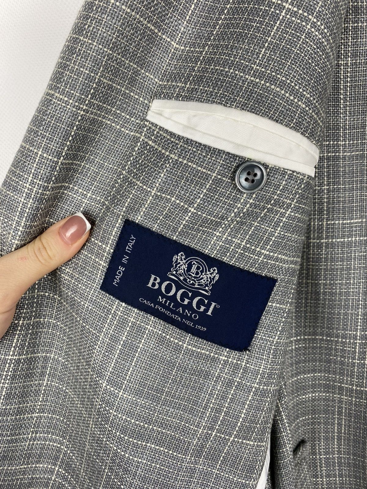 Boggi Boggi Milano Men’s Wool / Silk Blazer Jacket Size 56 / US 46 Size 46R - 22 Thumbnail