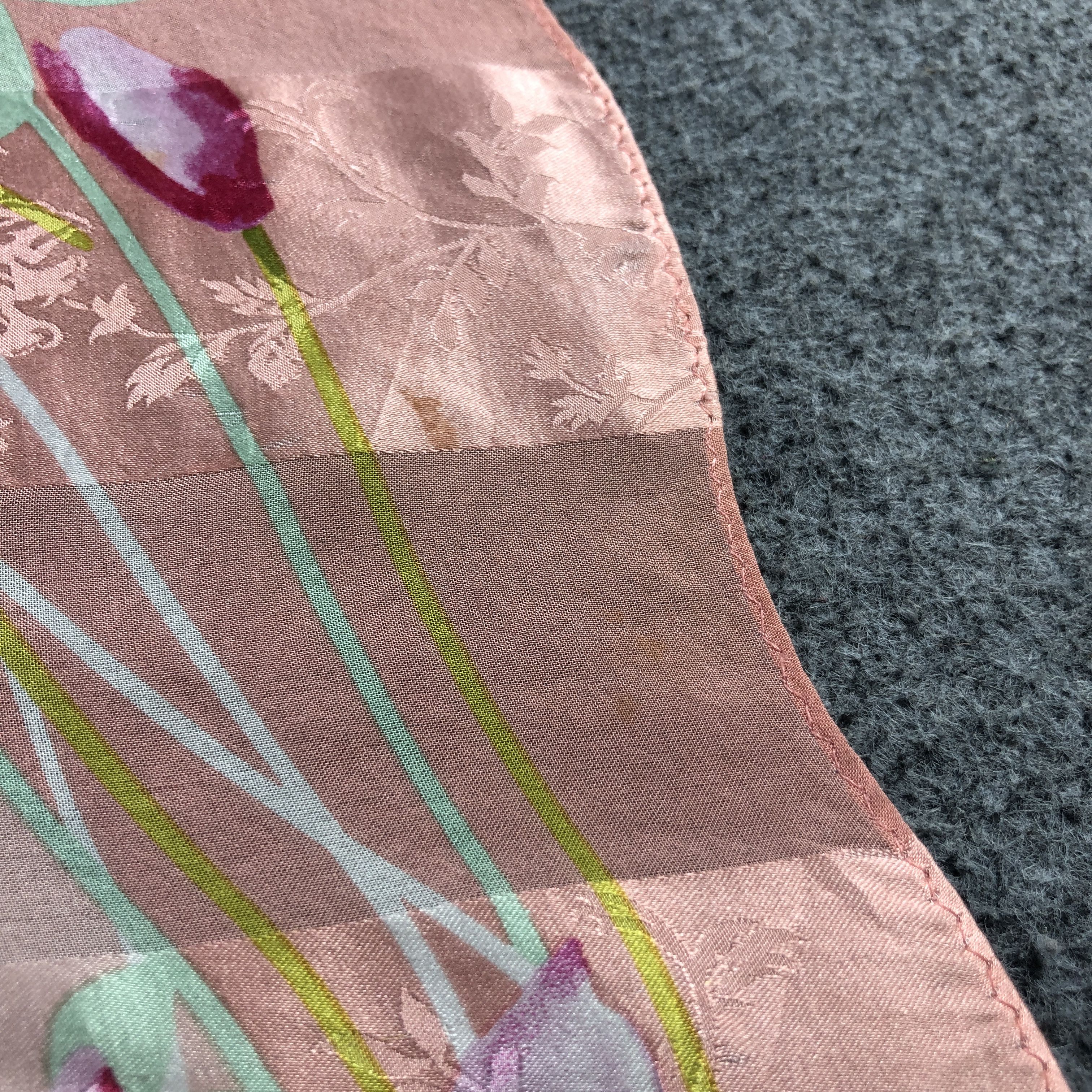 Hanae Mori Vintage Hanae Mori Floral Silk Scarf M1261 Size ONE SIZE - 9 Thumbnail