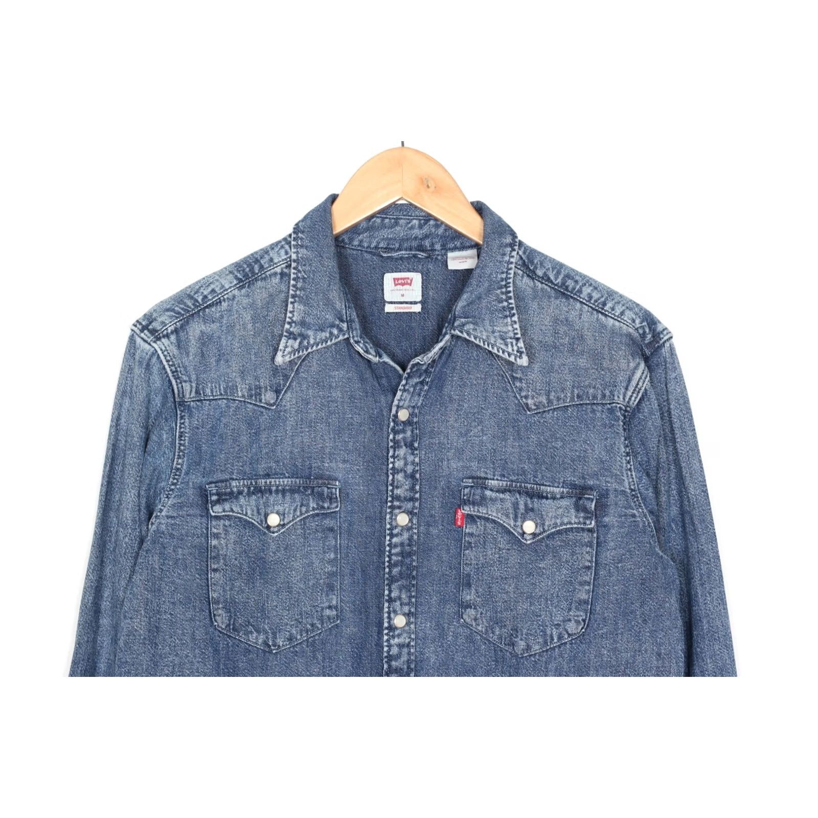 Levi's VINTAGE Levi’s Barstow Western Denim Shirt Men M Long Sleeve Blue VR2956 Size US M / EU 48-50 / 2 - 2 Thumbnail