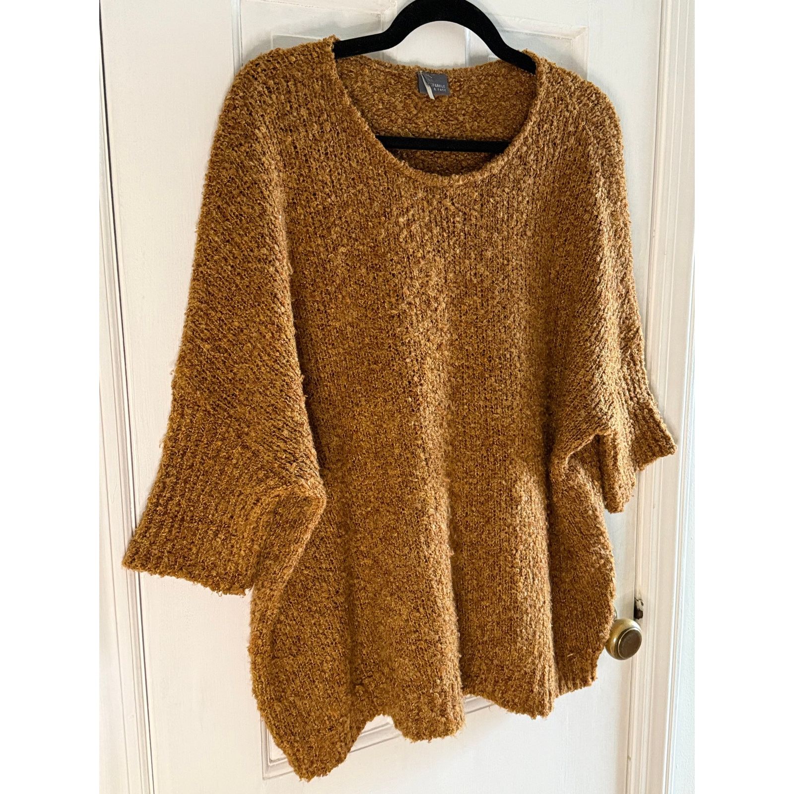 Urban Outfitters Sparkle Fade Square Golden Brown Short Sleeve Sweater Small Size S / US 4 / IT 40 - 3 Thumbnail