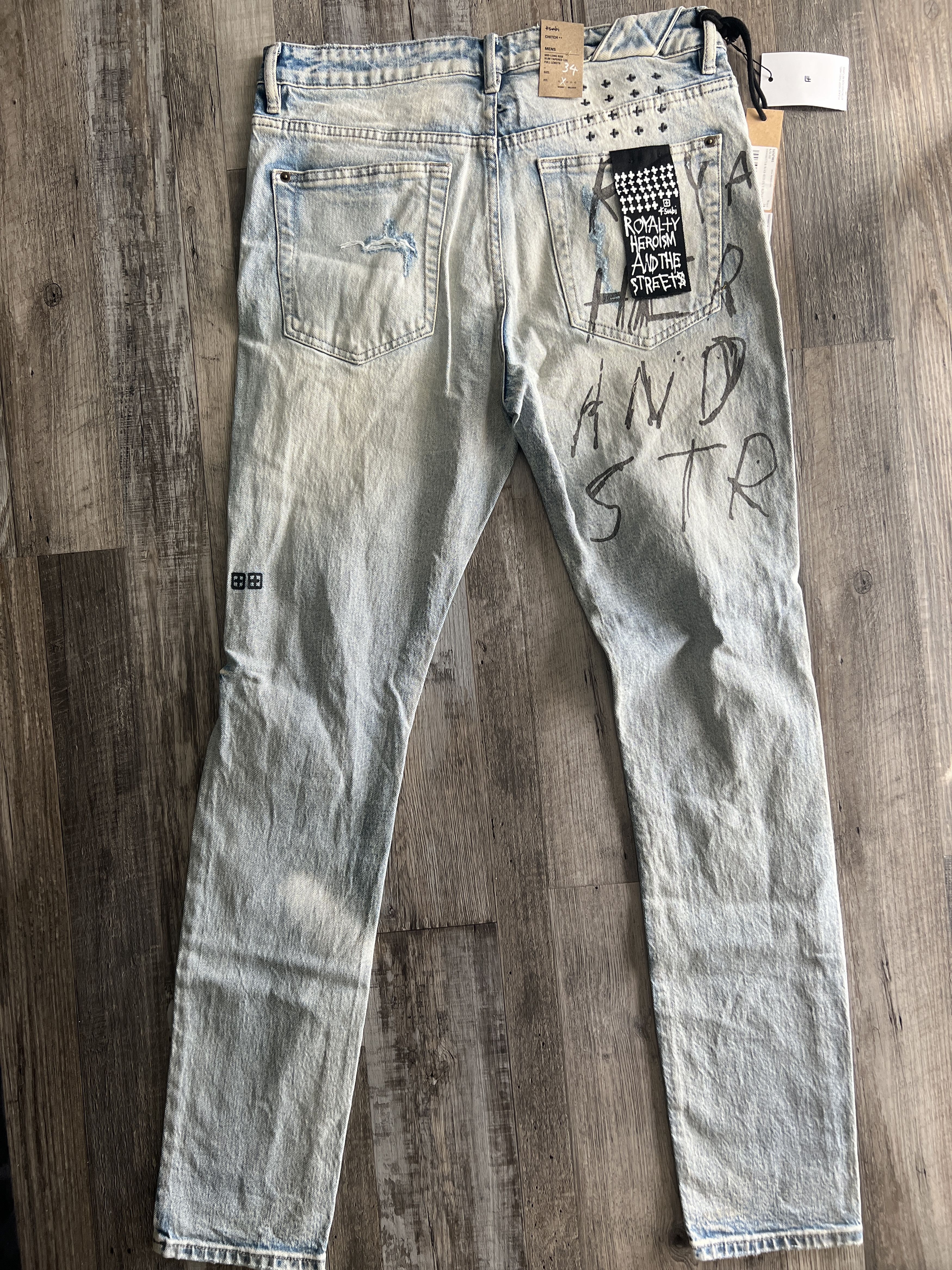 Ksubi Ksubi " Chitch Washed Out Royalty " Ripped Jeans Size US 34 / EU 50 - 2 Thumbnail