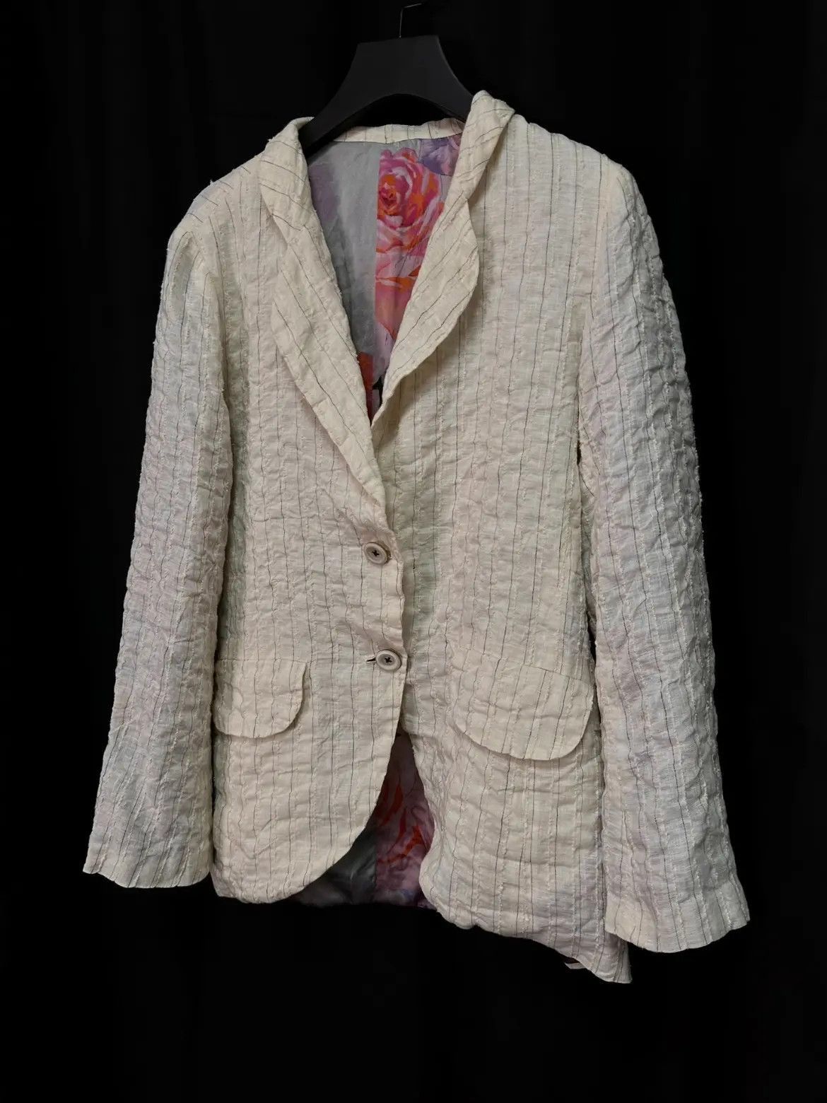 Geoffrey B. Small Geoffrey B. Small Geoffrey B.Small Linen & Silk Stripe Bla Size US M / EU 48-50 / 2 - 2 Thumbnail