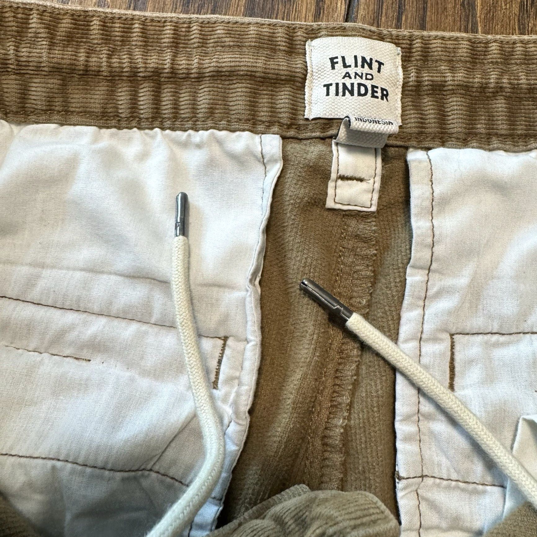 Flint And Tinder Flint And Tinder Pants Mens 34x30 Brown Corduroy Slim Straight Casual Elastic Size US 33 - 5 Thumbnail