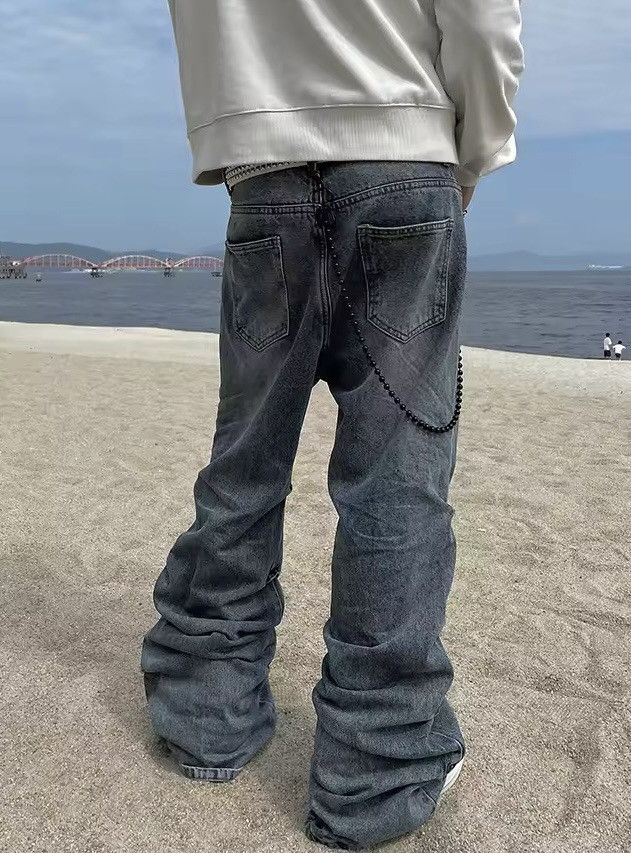 Japanese Brand × Jean Vintage Distressed Micro-flare Jeans Size US 31 - 2 Thumbnail
