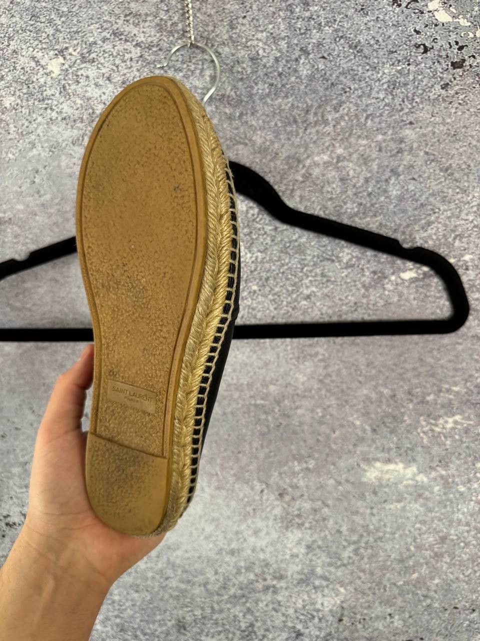 Saint Laurent Paris YSL Black Yves Saint Laurent Monogram Espadrille 37 sz Size US 7 / IT 37 - 18 Thumbnail
