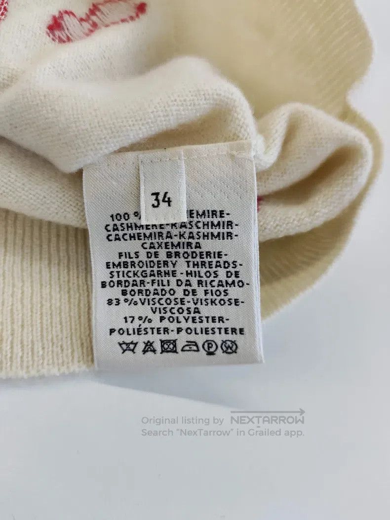 Hermes Hermes Cream and red knitted top Size XXS / US 00 / IT 34 - 4 Thumbnail