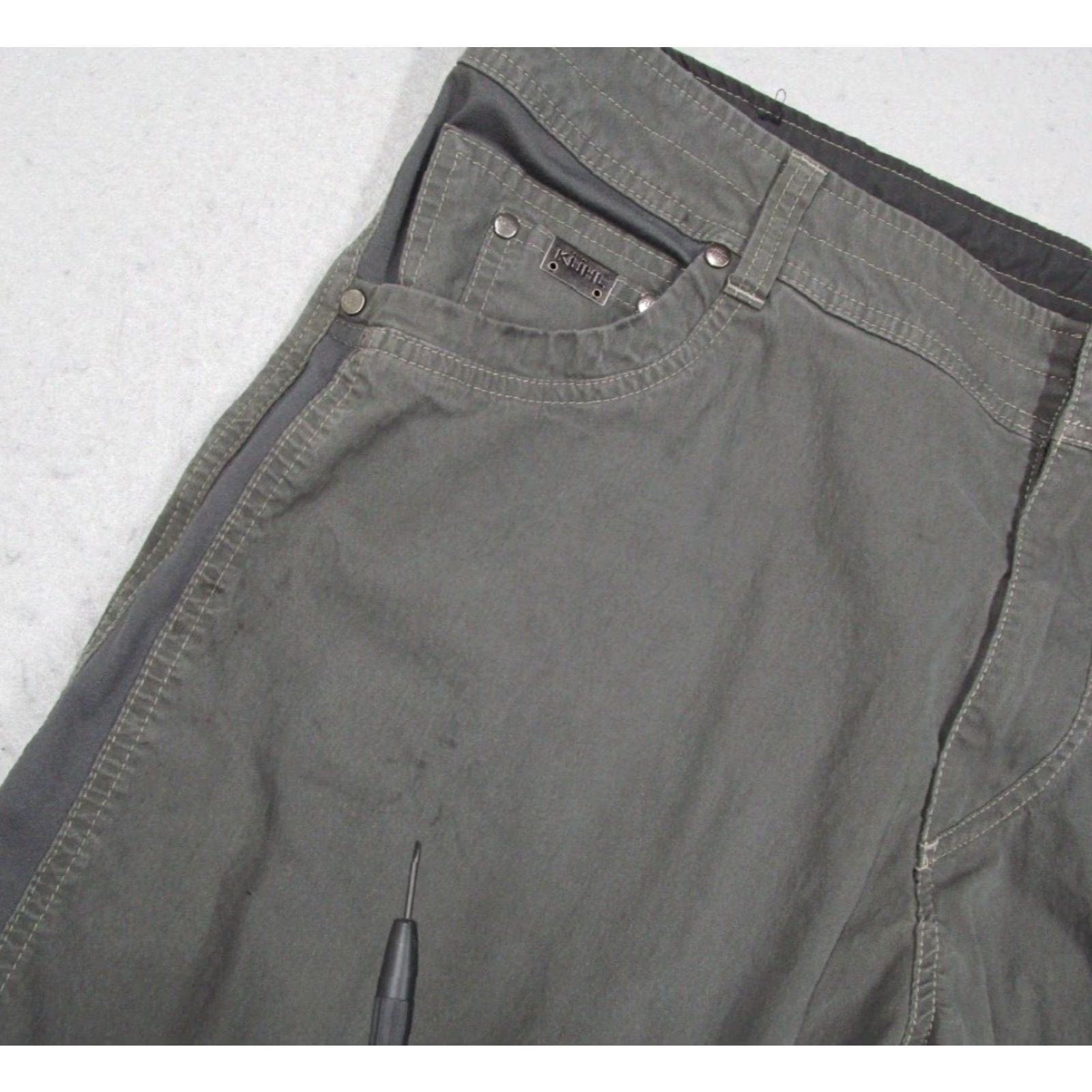 Vintage Kuhl Pants Mens 40 Gray Radikl Workwear Utility Outdoor Hike Stretch 40x32 Size US 40 / EU 56 - 6 Thumbnail