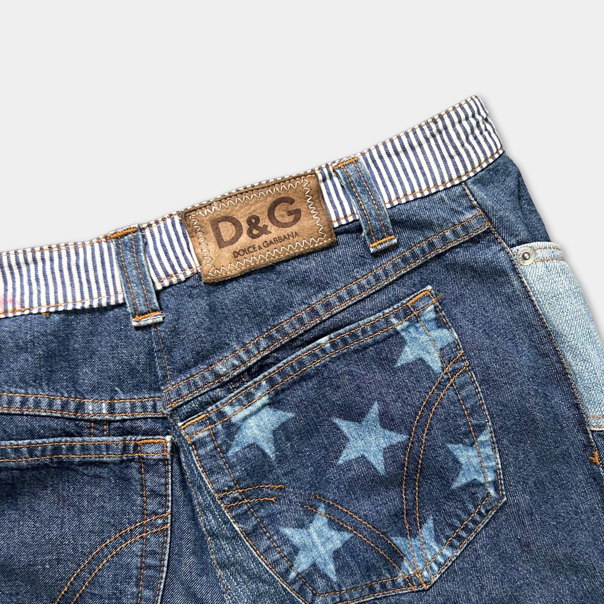 Dolce & Gabbana Dolce & Gabbana 2000's Star Patchwork Denim Jeans Size US 32 / EU 48 - 7 Thumbnail