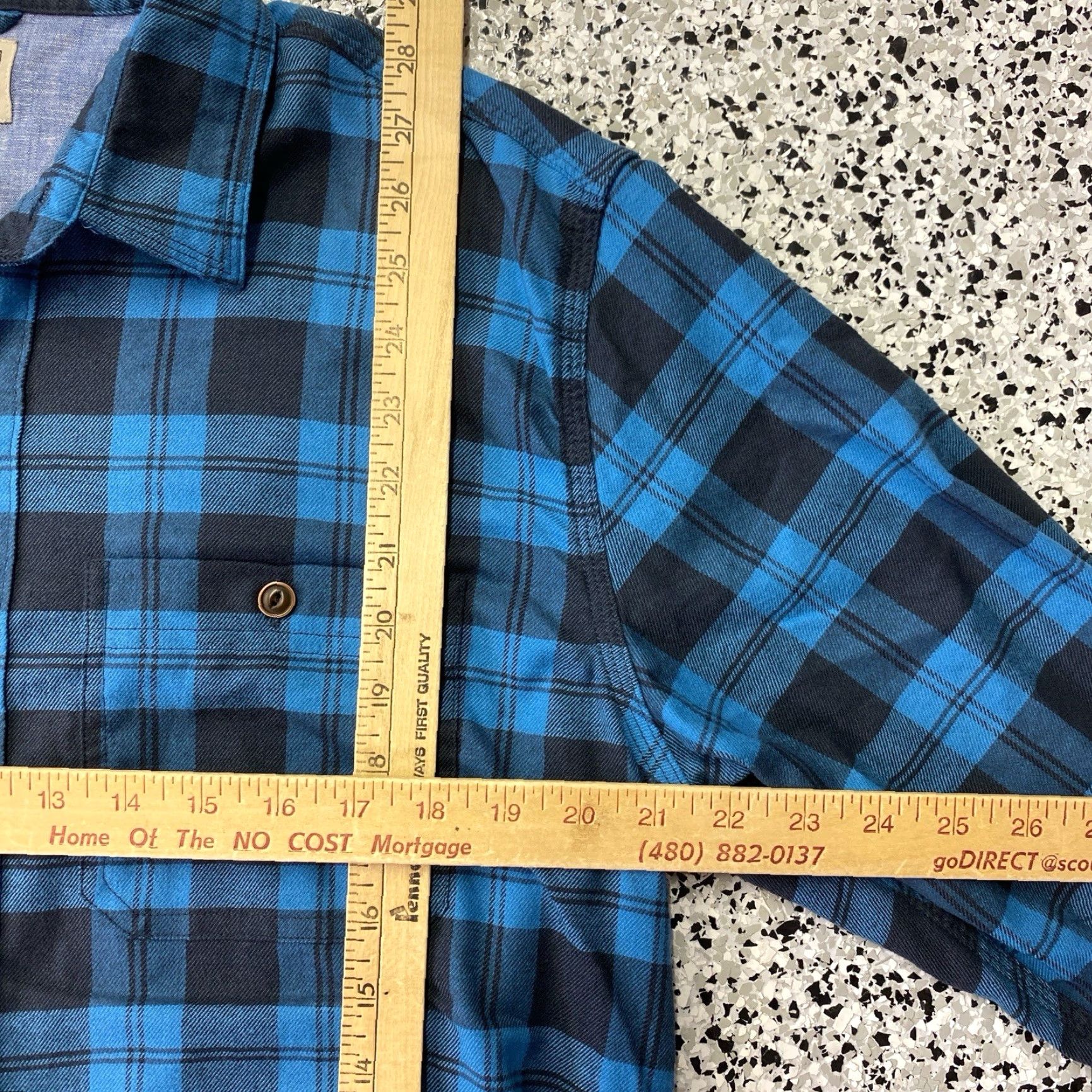 Vintage LL Bean Blue Flannel Shirt Mens Medium Plaid Button-Down Long Sleeve Casual Workwear Cotton Wool Breather Pockets Vintage? No Size US M / EU 48-50 / 2 - 2 Thumbnail