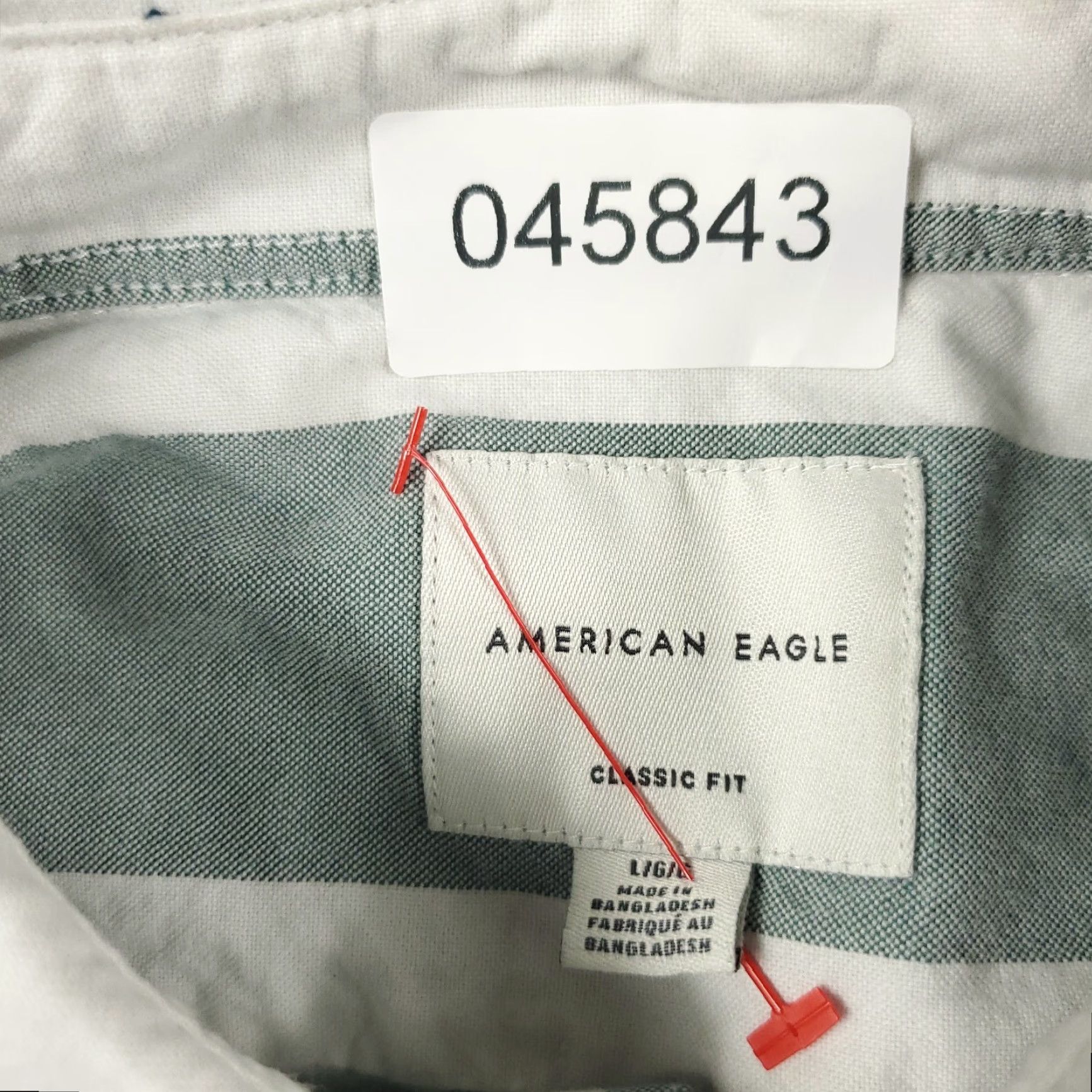 American Eagle Outfitters American Eagle Outfitters Button-Up Shirt Men’s Large Gray White Striped Long Sleeve Casual Size US L / EU 52-54 / 3 - 6 Thumbnail