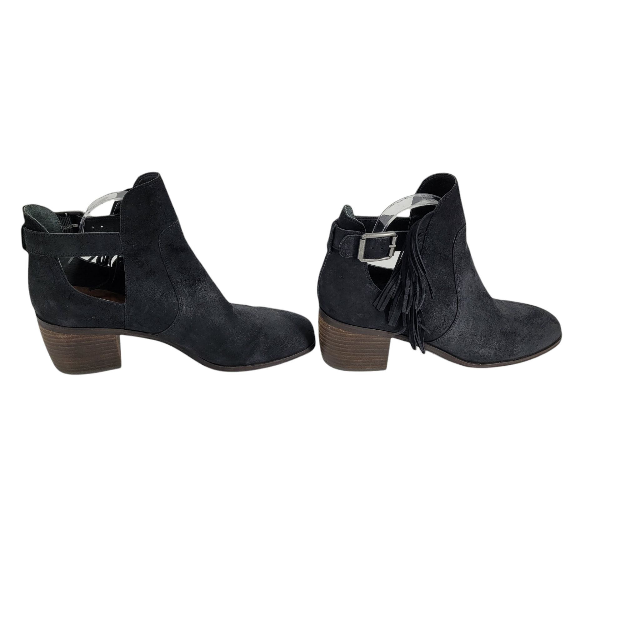 Lucky Brand Lucky Brand Makenna Leather Fringe Ankle Bootie Sz 10 Black Size US 10 / IT 40 - 6 Thumbnail
